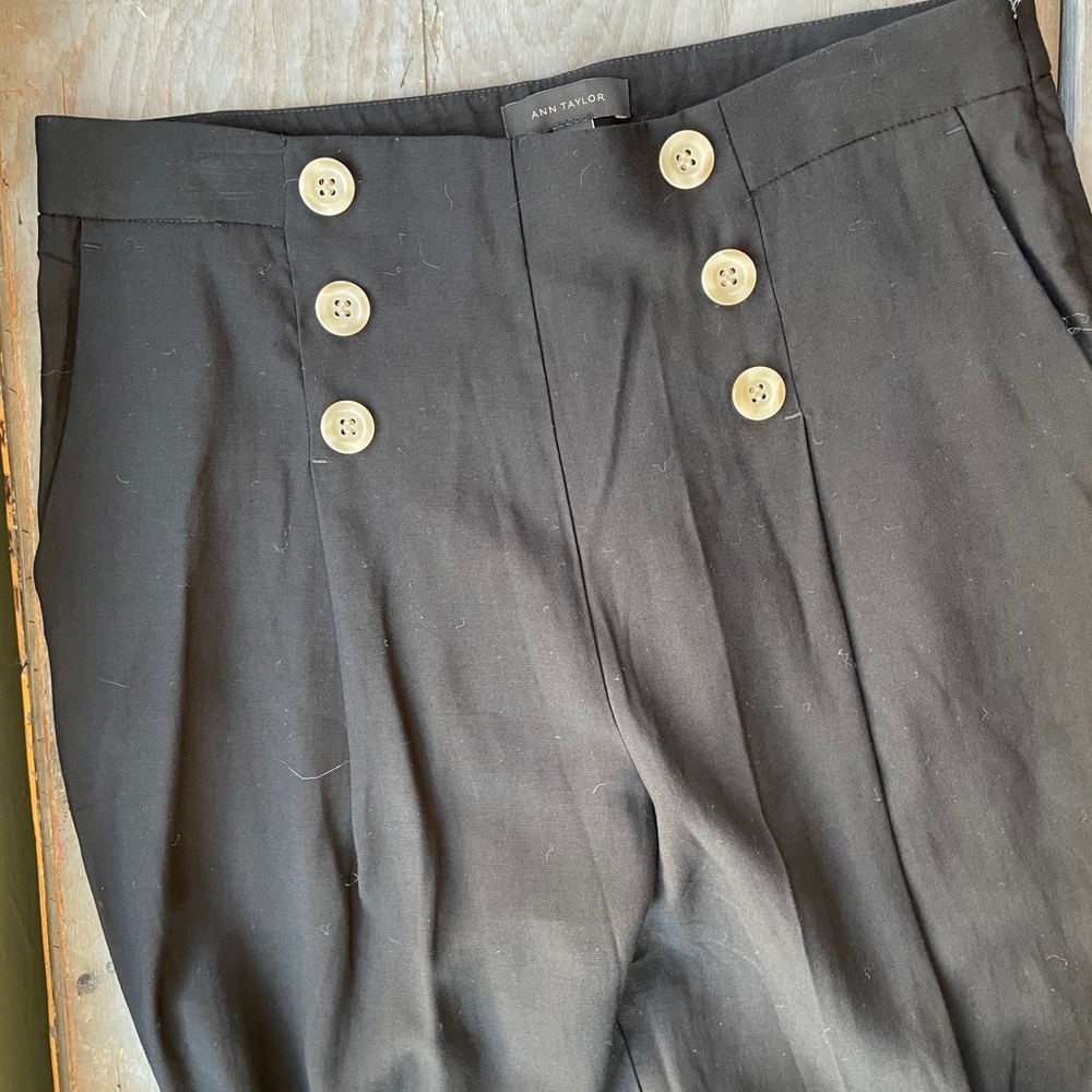 Ann Taylor black high waist sailor pants | size 10